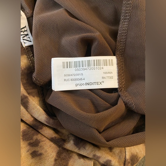 Zara Leopard Print Midi Skirt - Size Small - Picture 6 of 8